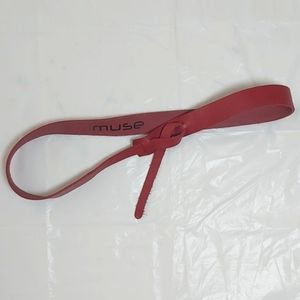 Muse 30" Skinny Red Leather Belt